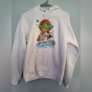 Vintage 90's Space Jam Hoodie Sweatshirt Size Adult Small